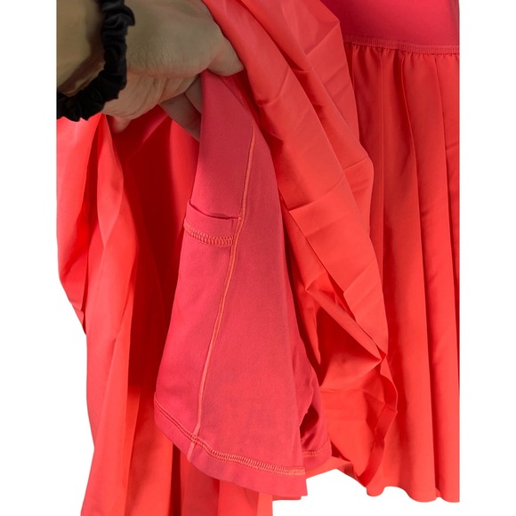 Aerie Offline Vibrant Pink Comfy Athletic Tank Top Romper Skirt Tennis Dress M - Picture 5 of 7